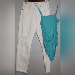 Levis Wedgie Straight & Free People bodysuit